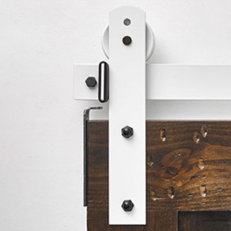 BiParting Double Sliding Barn Door Hardware Kit Rustica